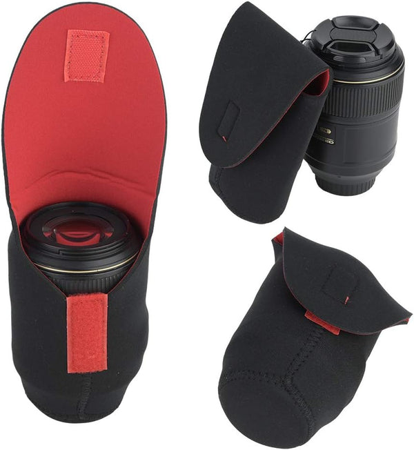 Lens Pouch Bag, 5pcs Camera Lens Storage Bag, Protective Shockproof Pouch Set for SLR Camera Lens