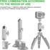 FANAUE B-0 Mount Aluminum Ball Adapter with 1/4"-20 Threaded Hole, Compatible with RAM Mount B Size Components