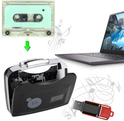 Tangxi Cassette Tape to MP3 Converter, USB Cassette to Digital Converter Player with