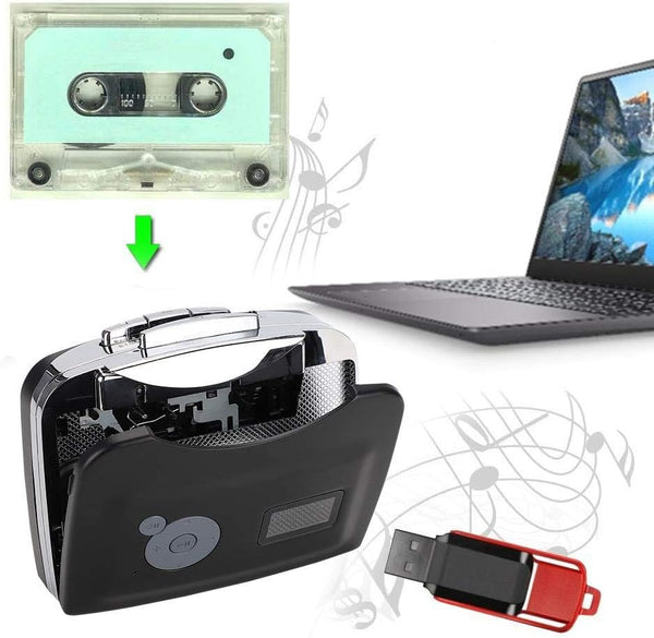 Tangxi Cassette Tape to MP3 Converter, USB Cassette to Digital Converter Player with