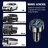 Car Charger, 4 Ports Fast Charger with LED Voltmeter, Universal Cigarette Lighter USB Charger for iPhone & Android