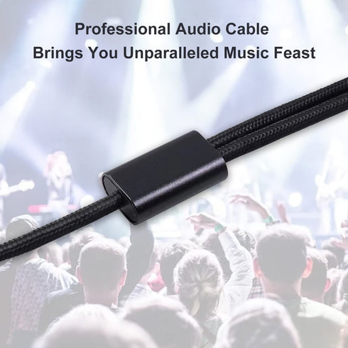 3.3Ft 3.5mm TRS to Dual 6.35mm Stereo Cable 2-Pack, 1/8 TRS to Dual 6.35mm Y Splitter for Smartphone, Mixer, PC