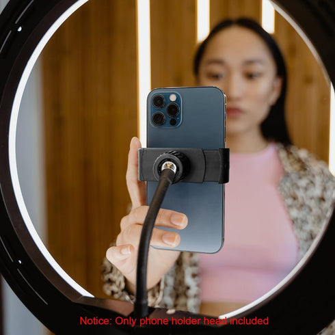 Phone Holder for Ring Light, 2 Pack Phone Mount Attachment, Clamp Mount for Ring Light and Car Mount