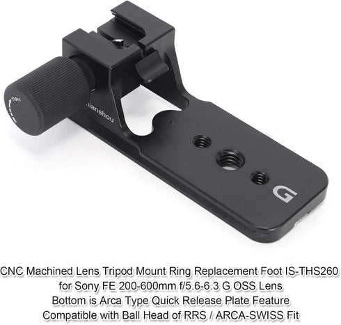 iShoot Lens Collar Replacement Foot, Tripod Mount Rings Compatible with Sony FE 200-600mm f/5.6-6.3 G OSS Lens