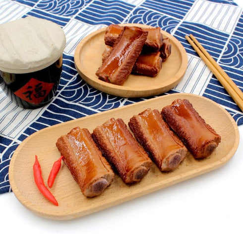 3 Housoutil Simulation Braised Pork Chops Food Model Pieces Realistic Fake Ribs Props for Home Kitchen Decoration