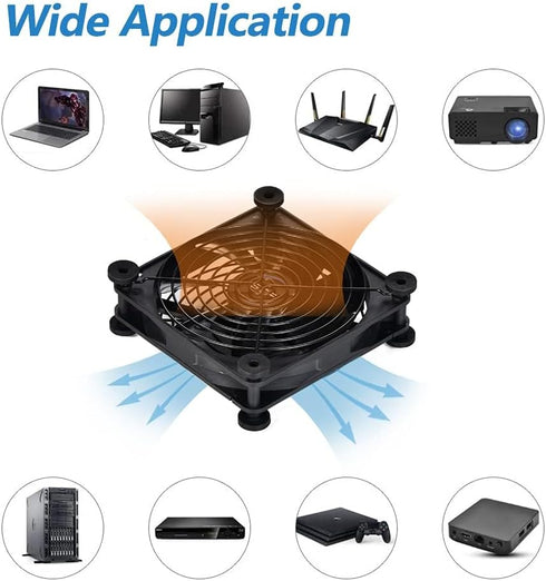 SCCCF 140mm 5V Quiet USB Portable Cooling Fan for Flat Panel TV Receiver Router DVR PlayStation Xbox Computer Cabinet