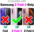 Asuwish Phone Case for Samsung Galaxy Z Fold 3 5G, Slim Protective Mobile Hard Hybrid Back Cell Accessories with