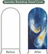 Jnbasdffb 6.6 Blue Yellow Abstract Wedding Arch Cover, Stretchy Spandex Arch Backdrop Stand Covers FT, Modern Oil