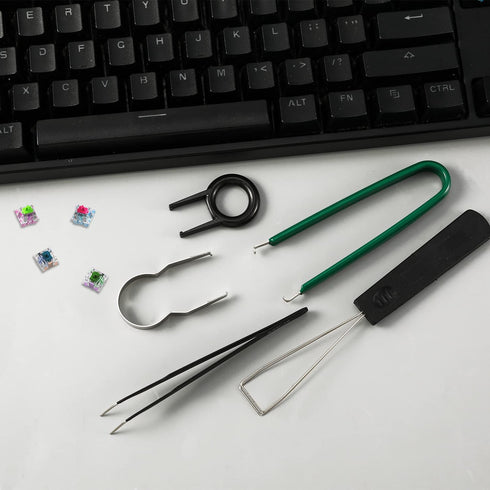 Set of 5pcs Keyboard Cleaning Tools, Keycap Remover, Key Switch Puller Kit with Keycap Tweezers for Mechanical Keyboards