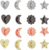 Qianyu 16 PCS Heart Cell Phone Ring Holder Metal Phone Ring Holder Adhesive