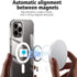 XZC Mag Safe Magnet Sticker, Strong Magnetic Cover Sticker for Mag Safe DIY Wireless Charging for iPhone (2Pcs)