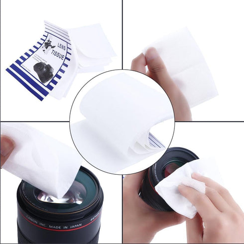 Camera Lens Tissue 50 Sheets Lens Cleaning Paper Soft Camera Lens Optics Tissue Cleaning Clean Paper Wipes Booklet for Screen Camera Lens Filter Glass