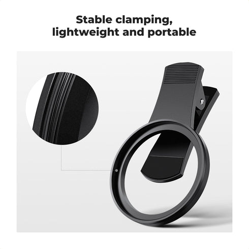 K&F Concept 52mm Clip-on CPL Phone Camera Lens Filter Kit, Circular Polarizer for iPhone 15 14 13 12 11