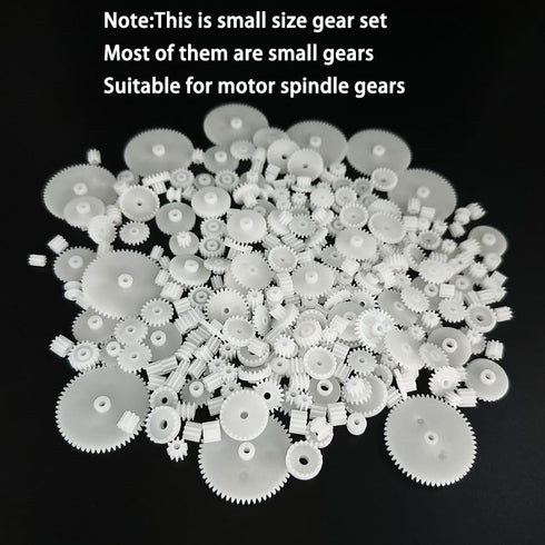 URIMPAVIDO 200PCS 0.5 Module Plastic Gear Single Gear Spindle Gear Small Motor Gears for DC Motor RC Car Robot DIY