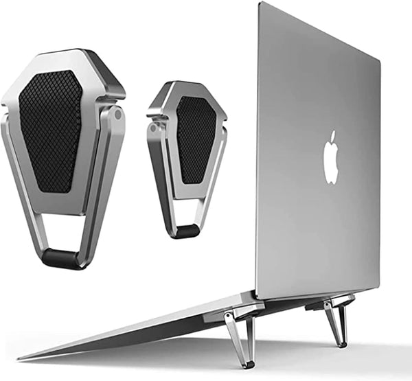 Portable Invisible Laptop Stand, 2PCS Zinc Alloy Mini Stand, Heat Dissipation Pad for 12-20 inch Laptop