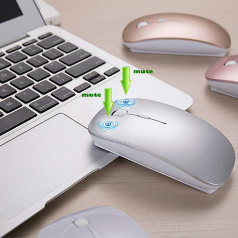 KLO Rechargeable Bluetooth Mouse for MacBook/MacBook Air/Pro/iPad, Wireless Mouse for Laptop/Notebook/PC