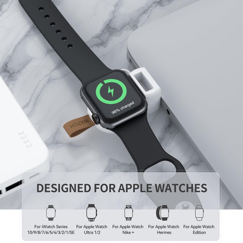 2024 Upgraded for Apple Watch Wireless Charger - 2 Pack Portable iWatch Charger, Travel Cordless Magnetic Wireless
