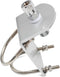HYS Universal CB Antenna Mount with SO239 Stud, Heavy Duty 2pcs U-Bolt Clamp Bracket, L-Bracket with 10mm Hole