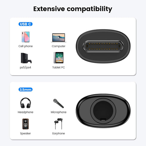 MOSWAG USB C to 3.5mm Headphone Adapter, Type C to Aux Audio Adapter for Samsung Galaxy S23 S22 S21 Ultra, Pixel