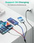 HanCenDa 4 in 2 Multi Charging Cable, 3Pack 6FT Multi Chargers for All Devices Nylon Braided USB A/C to 2*Lighting/Typc C/Micro USB Port Universal Multi USB Charger Cable for iPhone 15
