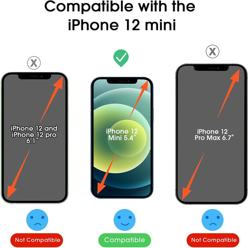 amFilm OneTouch Tempered Glass Screen Protector for iPhone 12 Mini (5.4", 2020) with Easy Installation Kit (2-Pack)