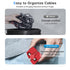 6 Pcs 3 in 1 Charging Cable Roll, Retractable Data Transfer Charging Cable, Compatible USB C(Type-C)/Micro USB/IP for