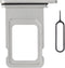 iPhone 11 Silver SIM Card Tray Holder Replacement Single SIM Version with Waterproof Rubber Ring Repair Tool Kit A2111