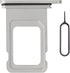 iPhone 11 Silver SIM Card Tray Holder Replacement Single SIM Version with Waterproof Rubber Ring Repair Tool Kit A2111