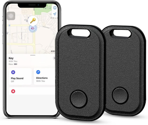 2 Pack Key Finder - Smart Bluetooth Tracker, Anti-Lost Device for Keys and Bags, Works with Apple Find My, iOS Only