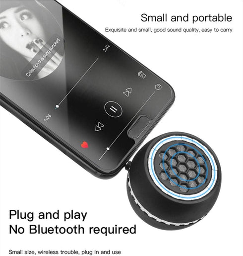 Mini Portable Speakers, 3W 36mm Microphone Speaker with 3.5mm Aux Jack for Smartphone, Tablet, Laptop