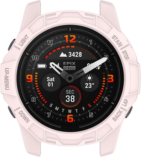Protective Case for Garmin Fenix 7X/Fenix 7X Pro/EPIX Pro 51mm, TPU Anti-Scratch Frame for Smart Watch Accessories