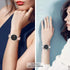 22mm Bling Rhinestone Diamond Metal Strap with Bezel Ring Cover Replacement for Samsung Galaxy Watch 46mm/Gear S3 (Rose
