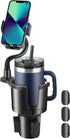 2024 Upgraded 2 in 1 Car Cup Holder Expander with Adjustable Base Long Gooseneck 360° Rotation Phone Holder