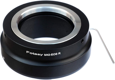 Fotasy Adjustable M42 42mm Screw Mount Lens to Cannon EOS RF Mount Adapter,