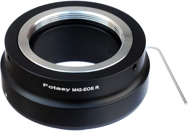 Fotasy Adjustable M42 42mm Screw Mount Lens to Cannon EOS RF Mount Adapter,