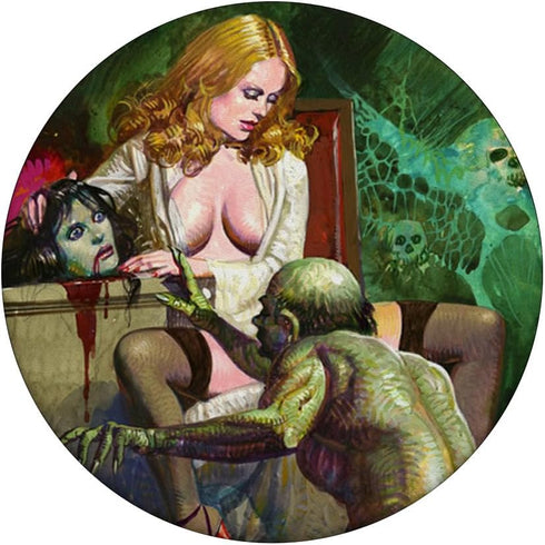 Creepy Zombie Pin Up Horror Movie Sexy Blonde Lingerie Girl PopSockets Standard PopGrip