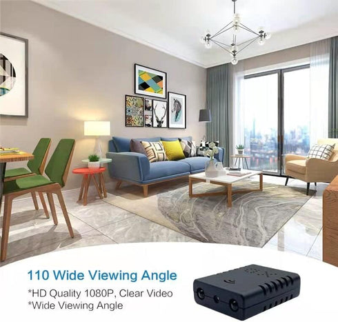 Smallest Spy WiFi IP Camera, Wireless Remote Camera, HD1080P Security Camera, Nanny Cam with Upgraded Night Vision, AI