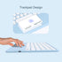 Wireless Bluetooth Keyboard with Touchpad, 10 Inch Round Key, Rechargeable Portable Office for iOS, Android, Windows