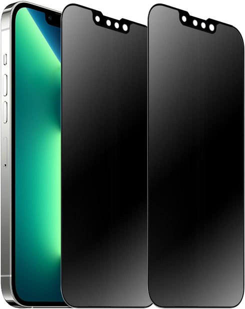 2 Pack 360 Degree Anti-glare Privacy Tempered Glass for iPhone 13 Pro Max/iPhone 14 Plus, Anti-Spy Matte Screen