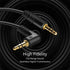 TNP Audio Cable 3.5mm Right Angle (15FT) Male to Male, Gold Plated AUX Adapter for Bose Sony Headphones, iPhone, iPod