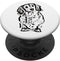 PopSockets Standard PopGrip - Long Haired Dachshund Cute Doxie Wiener White Black