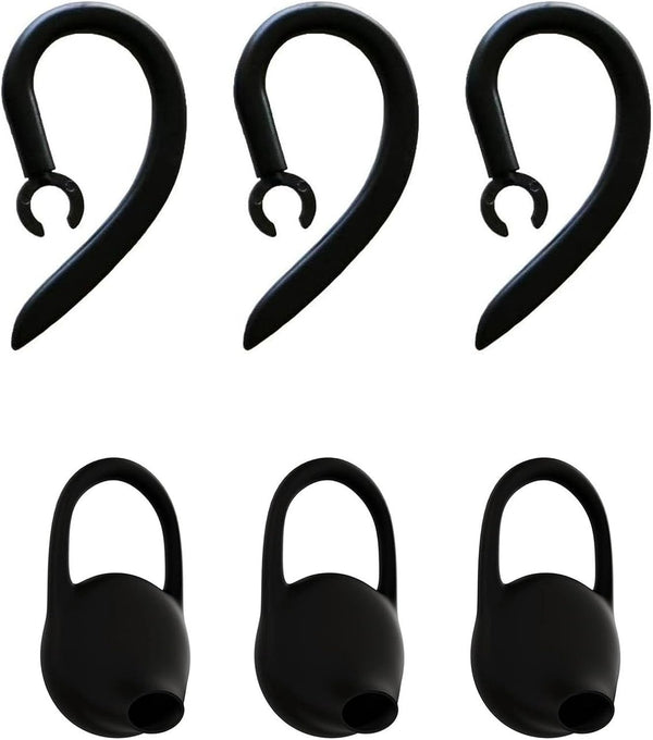 Ear Hooks Eartips Kit, 360° Rotatable Adjustable Soft Silicone Anti-Slip Sports Clamp for Newbee/Plantronics/TOORUN