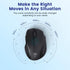 Wireless Mouse, D-09 USB Cordless Mice for Laptop, Ergo Grips, 5-Level 2400 DPI, Portable for PC