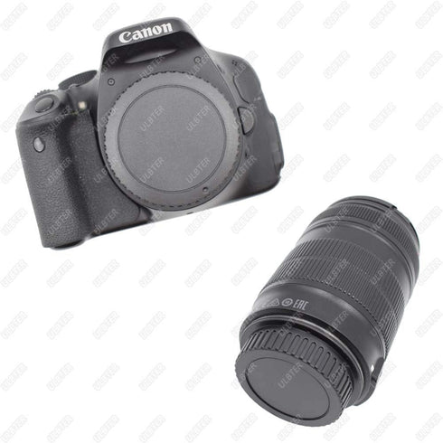Front Body Cap and Rear Lens Cap Cover for Canon EOS EF/EF-S Lens for Rebel T7 T6 T5 T8i T7i T6i