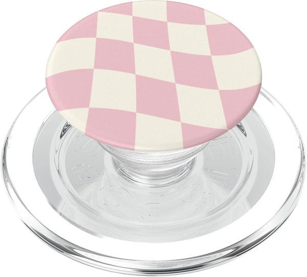 PopSockets MagSafe PopGrip for Danish Pastel Aesthetic Pink Checkered