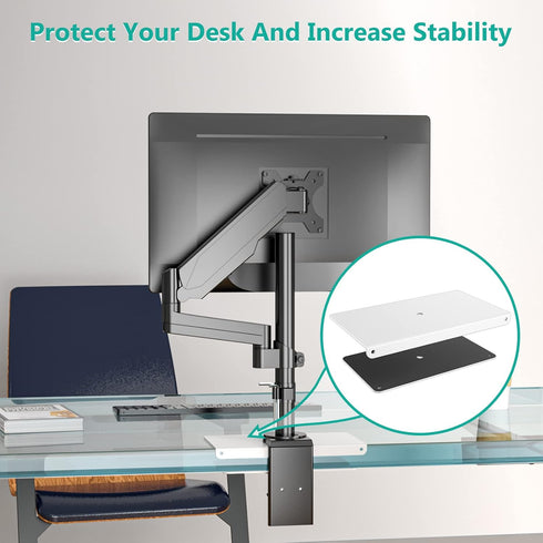 WALI C Bracket Clamp Computer Monitor Arm, Steel Reinforcement for Most Monitor Mount Stand Grommet C Clamp