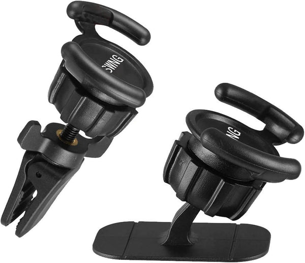 KSWNG Universal Air Vent Car Mount - 360° Rotation Clip Car Mount Phone Holder with Adjustable Switch Lock for