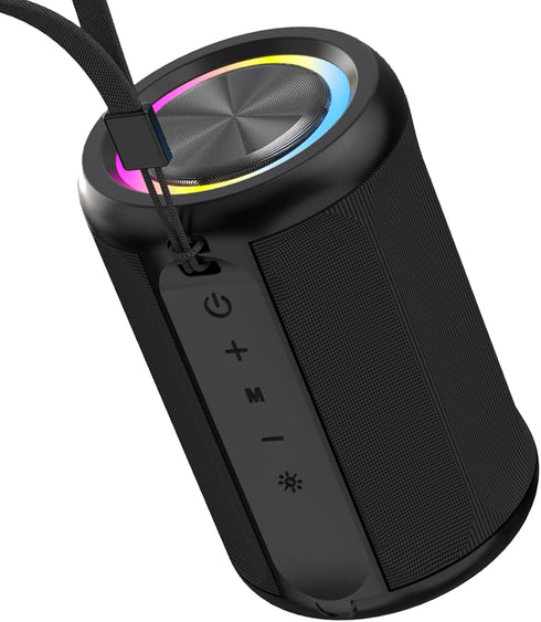 CofunKool Small Portable Bluetooth Speaker with RGB Light, Clear Stereo Sound, Wireless Speaker