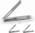 ThFmlva 2-Pack Ultra-Thin Alloy Phone Kickstand - Adjustable, Foldable & Magnetic for Home/Office/Travel - Slivery