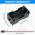 SDTC Tech 2-Set 4X 1.5V 6 AA Battery Holder and I Type Snap Connector Kit Volt Thicken Plastic Battery Case Box